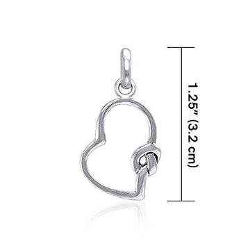 Celtic Love Heart Knot Silver Pendant TPD3854 - Jewelry